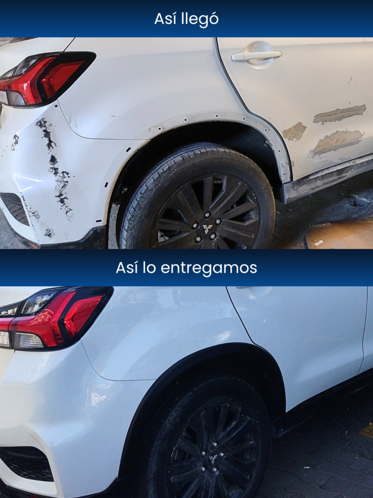 reparacion auto antes despues pintura desabolladura